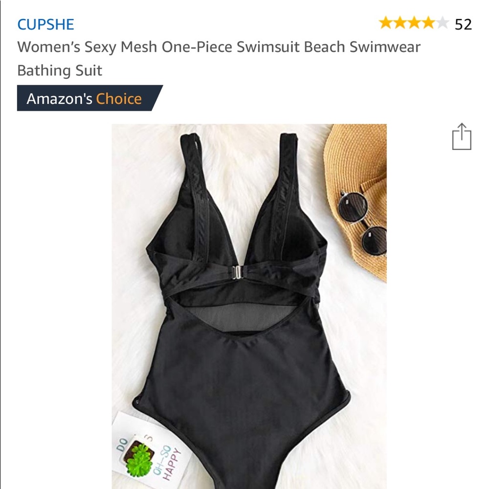 Brand new cupshe black mesh one piece swimsuit